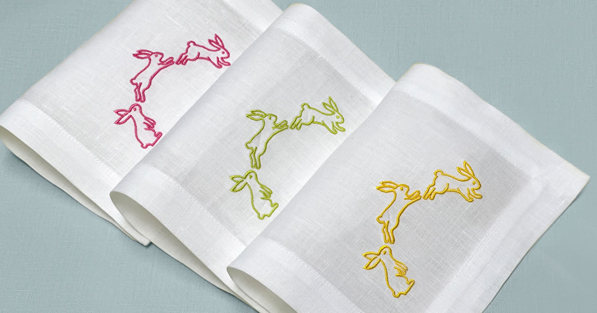 JANSSENS & JANSSENS | Personalized embroidered, textiles for the home | Easter